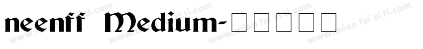 neenff Medium字体转换